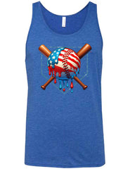 American Flag Baseball Drip Shirt Unisex