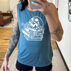 Books With Skull Muscle Tank