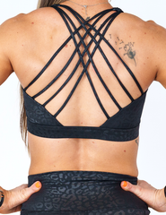 Butterfly Back Bra | Black Leopard