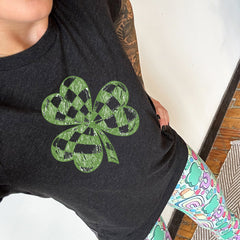 Checkered Shamrock Shirt Unisex
