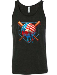 American Flag Baseball Drip Shirt Unisex