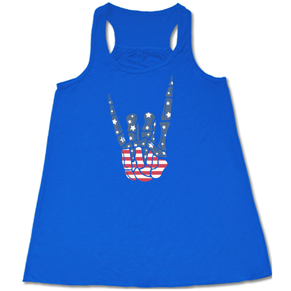 American Flag Skeleton Hand Shirt