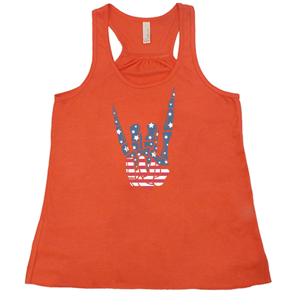 American Flag Skeleton Hand Shirt