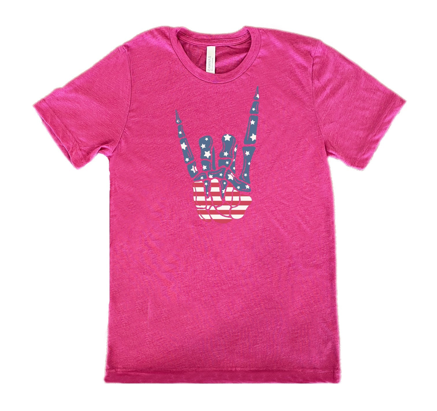 American Flag Skeleton Hand Shirt Unisex