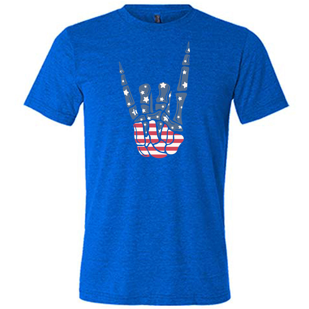 American Flag Skeleton Hand Shirt Unisex