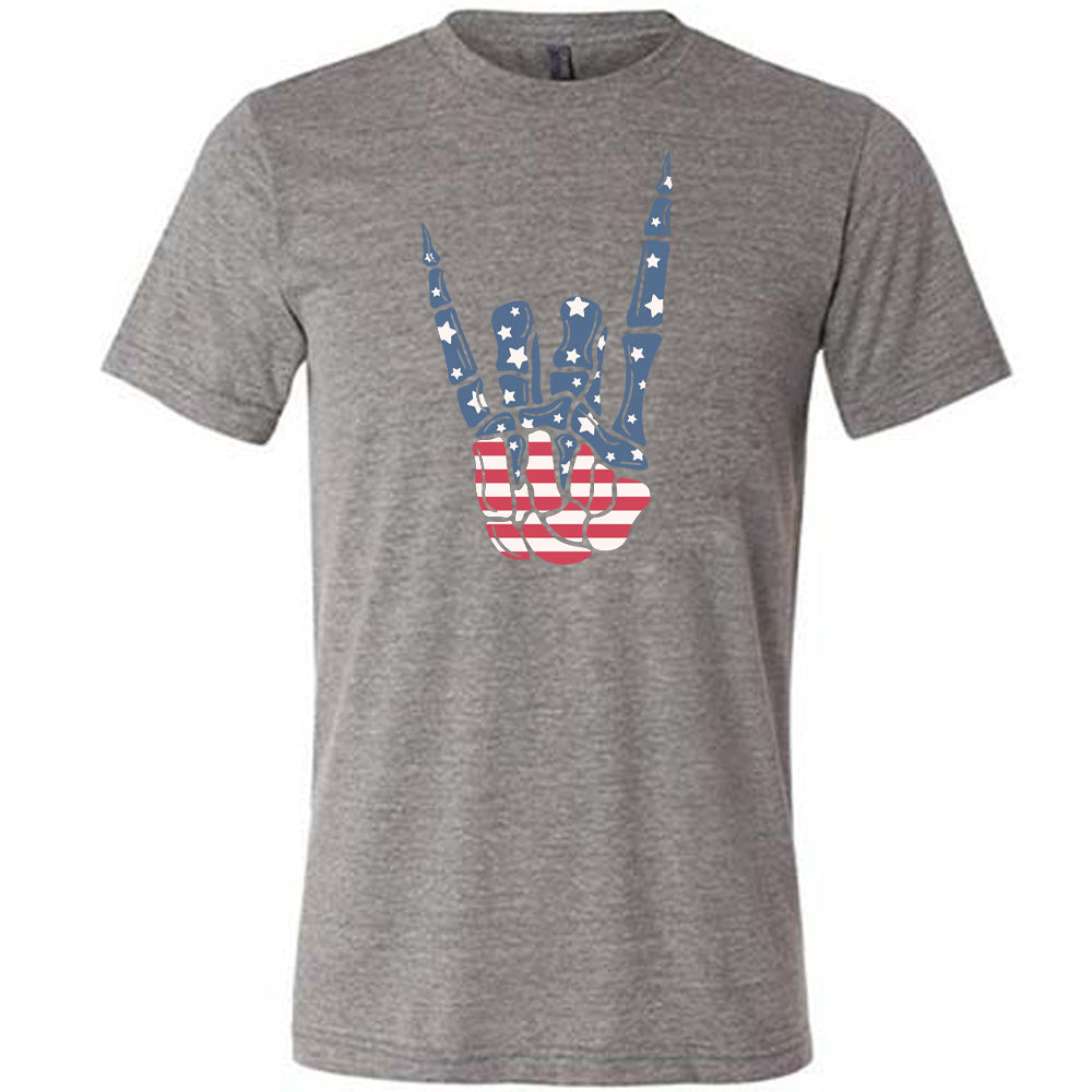 American Flag Skeleton Hand Shirt Unisex