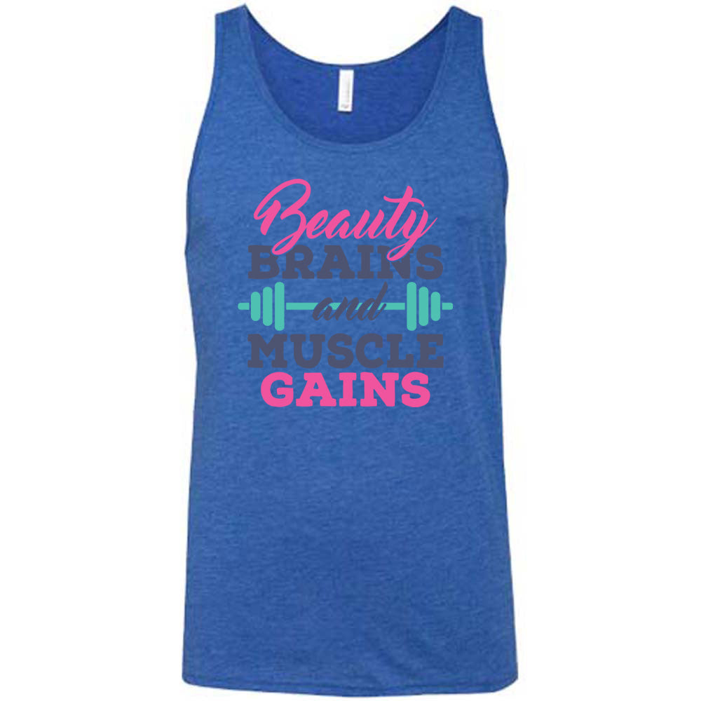 Beauty Brains & Muscle Gains Shirt Unisex