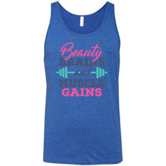 Beauty Brains & Muscle Gains Shirt Unisex