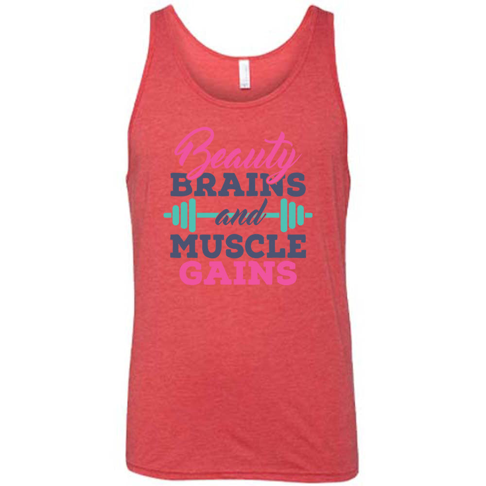 Beauty Brains & Muscle Gains Shirt Unisex