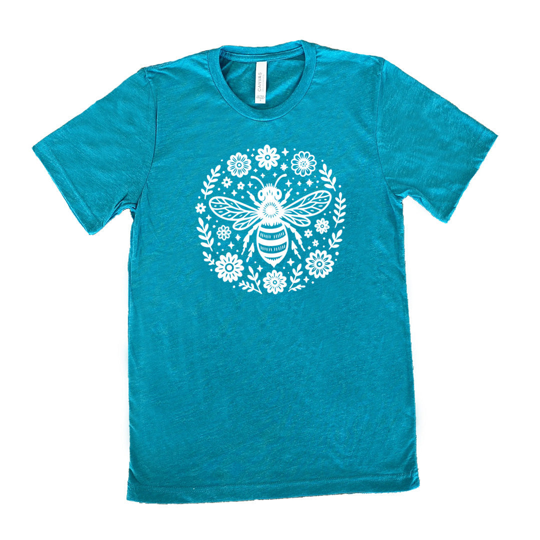 Bee and Flowers BOHO Shirt Unisex