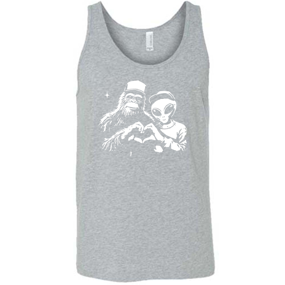Bigfoot Alien Heart Shirt Unisex