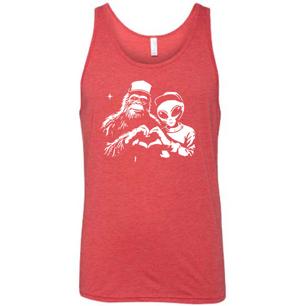 Bigfoot Alien Heart Shirt Unisex