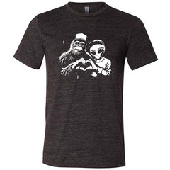Bigfoot Alien Heart Shirt Unisex