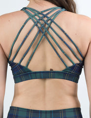 Butterfly Back Bra | Blue Spruce Plaid