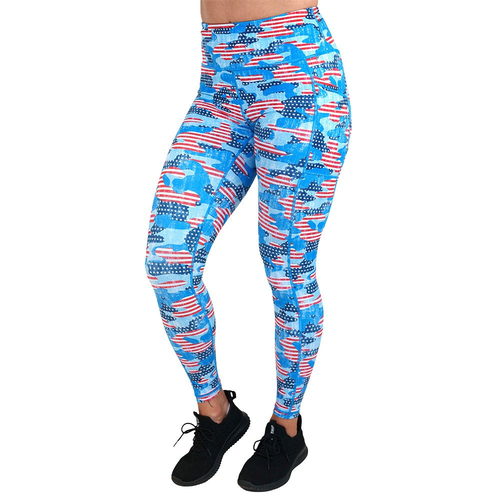 Camo Flag Leggings