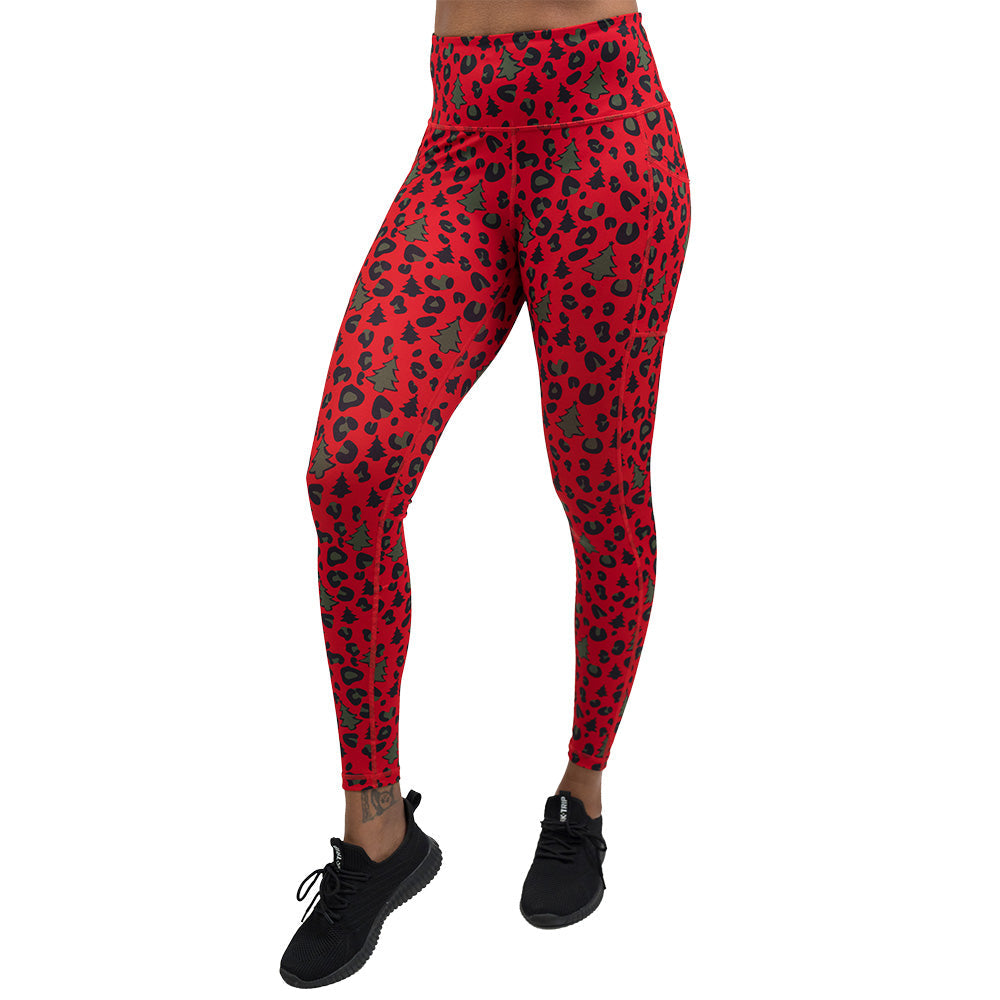 Christmas Leopard Leggings