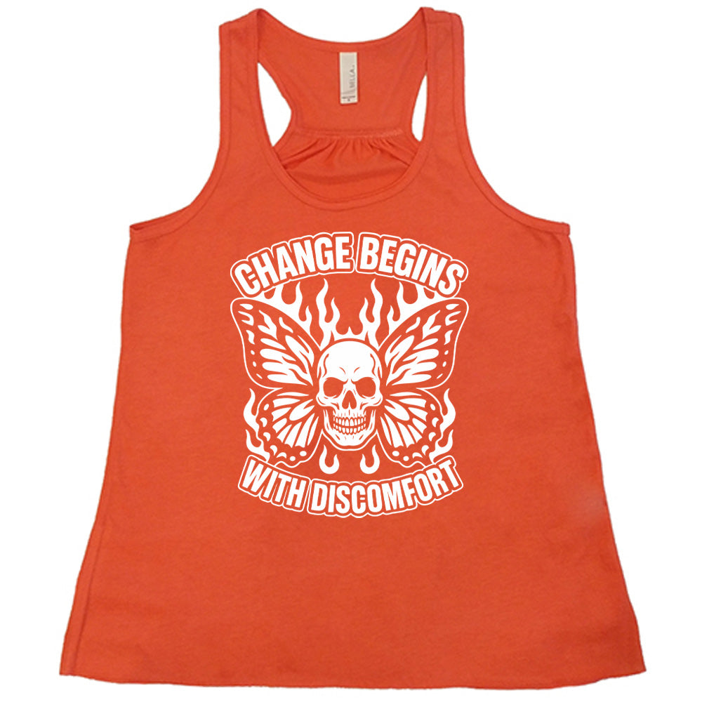 Change Begins with Discomfort Skull Butterfly Shirt