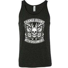 Change Begins with Discomfort Skull Butterfly Shirt Unisex