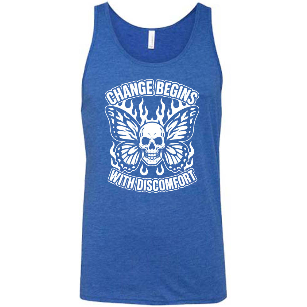 Change Begins with Discomfort Skull Butterfly Shirt Unisex