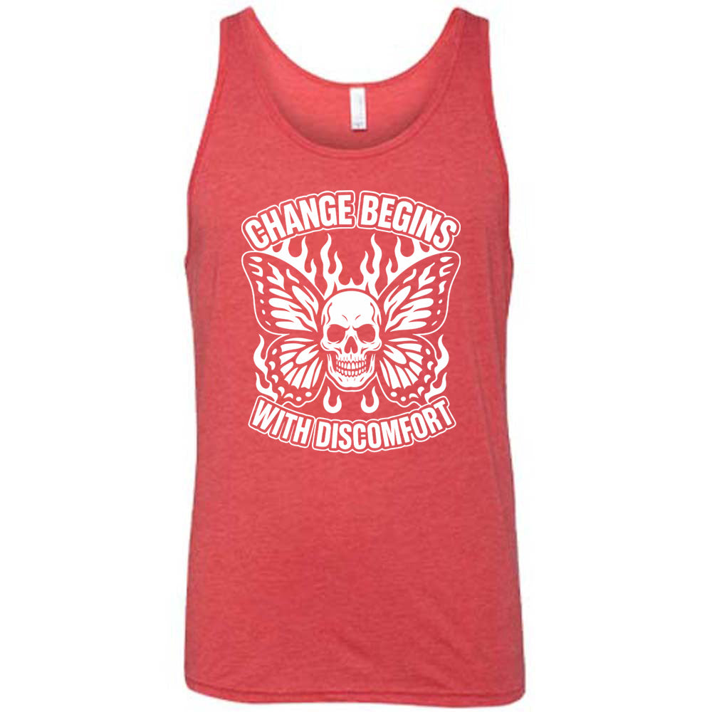 Change Begins with Discomfort Skull Butterfly Shirt Unisex