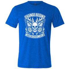 Change Begins with Discomfort Skull Butterfly Shirt Unisex