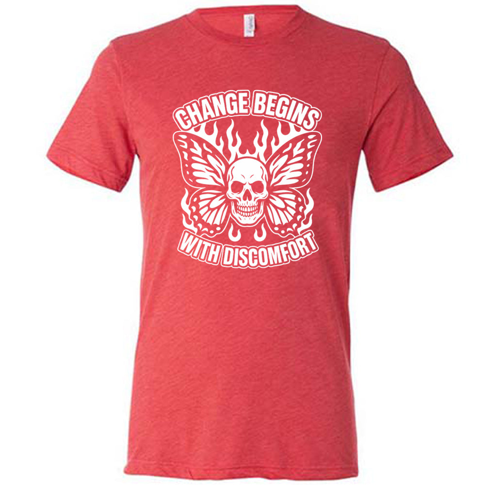 Change Begins with Discomfort Skull Butterfly Shirt Unisex