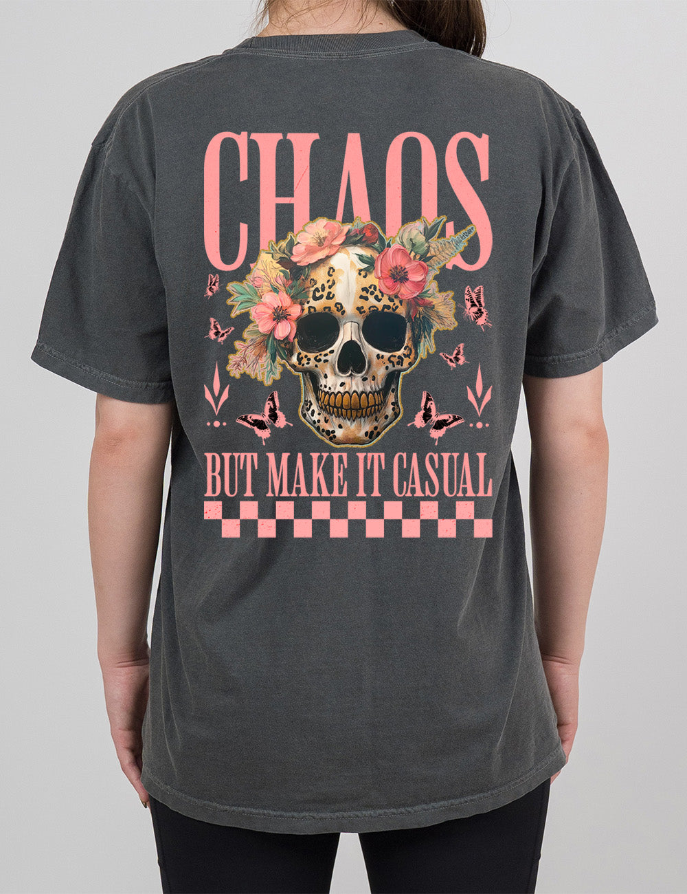 Chaos But Make It Casual Skull Modern Tee
