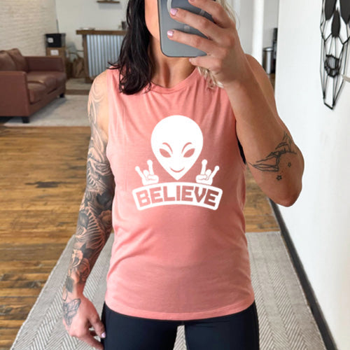 Alien Believe Muscle Tank