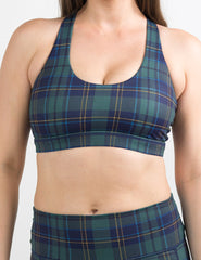 Butterfly Back Bra | Blue Spruce Plaid
