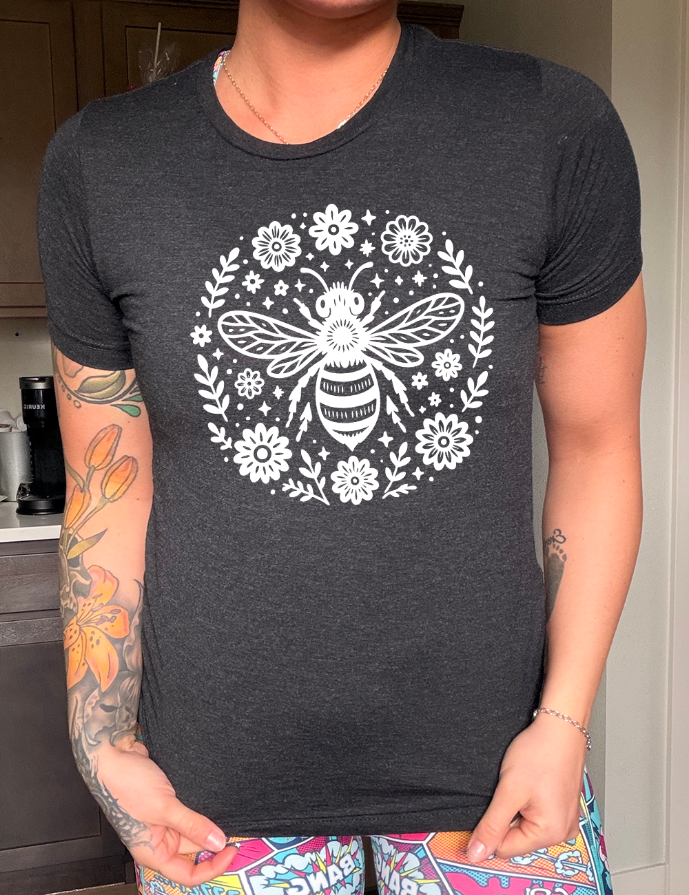 Bee and Flowers BOHO Shirt Unisex