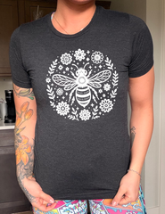 Bee and Flowers BOHO Shirt Unisex