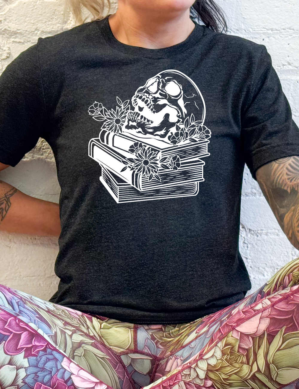 Books With Skull Shirt Unisex