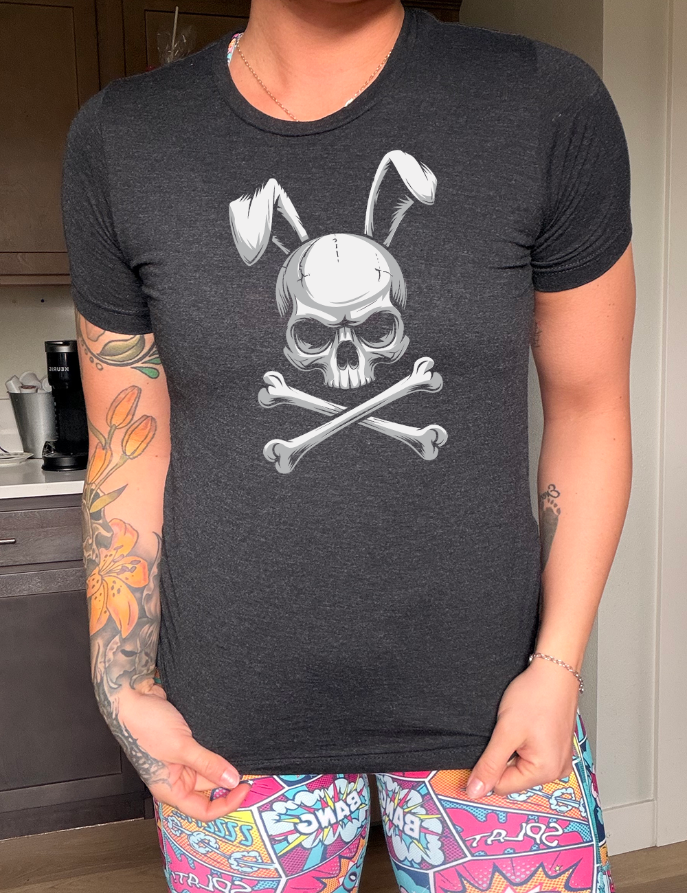 Bunny Crossbones - Black Unisex Tee - TikTok