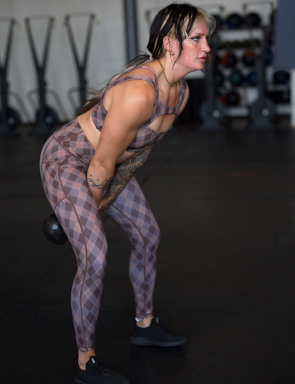 Cafe Argyle Leggings