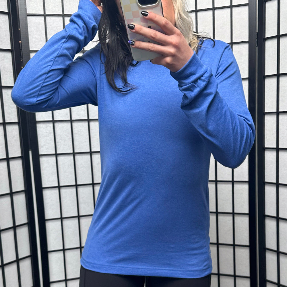 Basic Long Sleeve Tee | Heather True Royal
