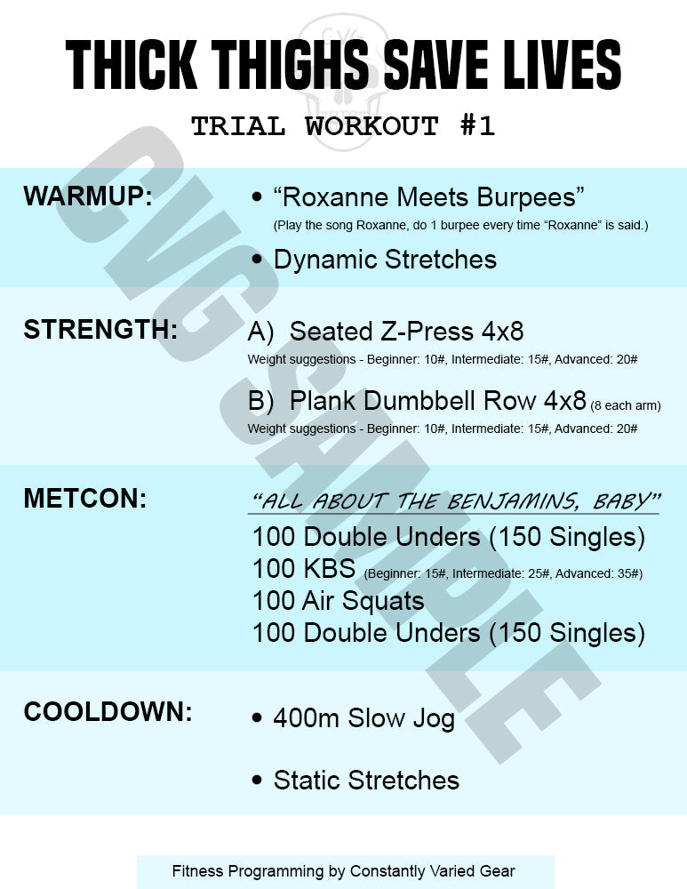 30-45 Day Workout E-book - Thick Thighs Save Lives